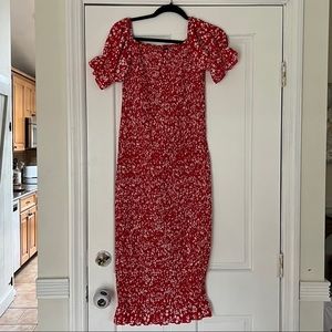 SHEIN ruched floral dress